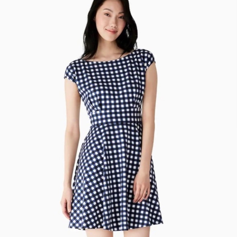 Kate Spade Surprise Gingham Ponte Fiorella Dress